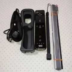 wiiリモコン　黒　フルセット　センサーバー付き