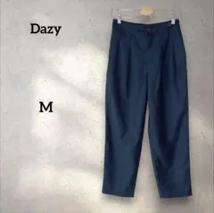 Dazy ワイド テーパード タック パンツ ネイビー M