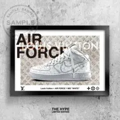 ［019］LV エアフォース1 AF1 ホワイト MID アートポスター