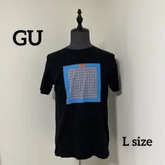 【GU】ORCHESTRAL MANOEUVRES Tシャツ【L】黒 胸プリント