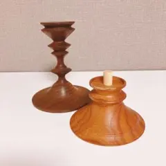 木製　キャンドルホルダー　古橋治人