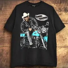 90s シングル　アラン ジャクソン　ミュージックTシャツ　ハーレー　ブラック
