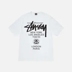 Stüssy ホワイト Tシャツ ロゴプリント