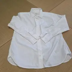 ホワイト長袖シャツ Mサイズ 100%コットン