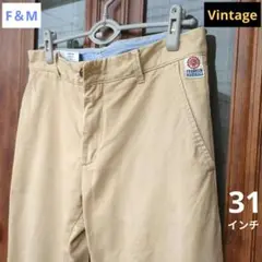 【F＆M】フランクリン　マーシャル　チノパン　ベージュ　31インチ