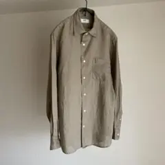 UNIQLO ユニクロ　リネンシャツ　グレージュ　S