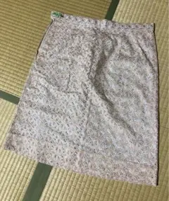 M-L タイトスカート レトロ 花柄