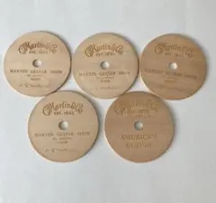 martin guitar 木製 コースター 5枚