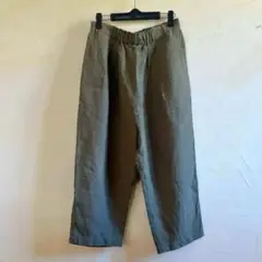 【美品】アトリエアンワン　リネンカーゴボールパンツ　カーキ　anone