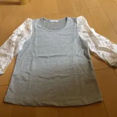 新品未使用　Kobe Lettuce グレー レース袖 トップス