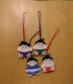 さくらほりきり 相撲キャラクター ストラップ 4個セット