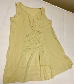 イエローフリルノースリーブチュニック
