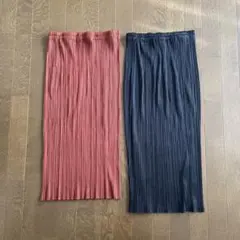プリーツプリーズ ロングスカート 2枚セット
