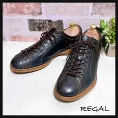【REGAL リーガル】レザースニーカー モンキーシューズ 25.5 黒 美品