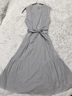 美品✨グローバルワーク ロングワンピース シャツワンピース ストライプ