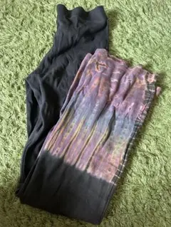 AJARA サルエルパンツ タイダイ柄☻