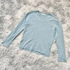 未使用級『Luftrobe』長袖ニット　セーター　カットソー　Vネック　カシミヤ