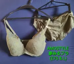 AMOSTYLE 夢みるブラ　ショーツセット E75 & L