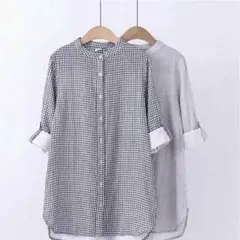 レディース 七分袖シャツ シャツ レディース ガーゼガーゼシャツ ■n1706■
