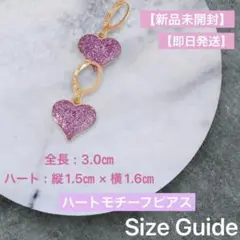 【新品未開封】【即日発送】ハートモチーフ ピアス