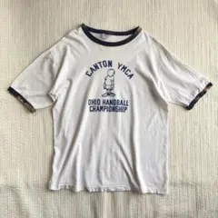 90s USA製 カレッジ リンガー Tシャツ 古着 used vintage
