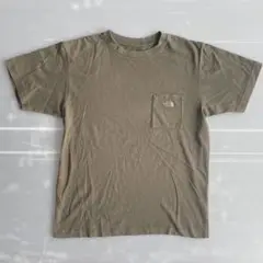 $ THE NORTH FACE ポケット付きクルーネックTシャツ オリーブ