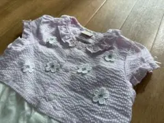 petit main 花柄刺繍ロンパース L