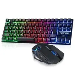 【新品・未使用】ワイヤレス ゲーミングキーボードマウスセット RGB 充電式