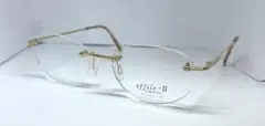 新品未使用　日本製　福井県鯖江市　たツーポイント　リムレス　メガネ　ゴールド