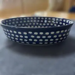 ポーランド製 ネイビーとホワイトのボウル