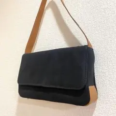ブルックスブラザーズ　ハンドバッグ　キャンバス　レザー　ネイビー　ワンショルダー