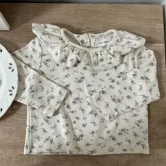 韓国ブランド【美品】valu bebe 花柄フリルシャツ S