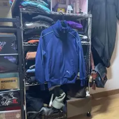 【激レア】80s PUMA 緑タグ 青 トラックジャケット ジャージ メンズ古着