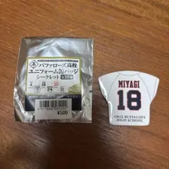 オリックス・バファローズ ユニフォーム型バッジ 宮城投手