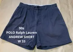 90s POLO Ralph Lauren ANDREW SHORT 紺 W33