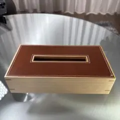 HERMES 木製レザー ティッシュボックス ティッシュケース 《プレイヤード》 PM | Hermès - エルメス
