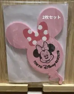 バルーン　ミニー　コースター　2枚セット　ディズニー　スーベニア