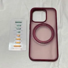 iPhone 15 Pro 用 ケースワインレッド