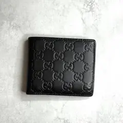 GUCCI グッチ / シマバイフォールドウォレット 365467 ブラック