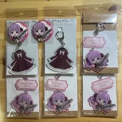 【8個】　アサルトリリィ　定盛 姫歌　むぎゅっと　アクリルキーホルダー　缶バッジ