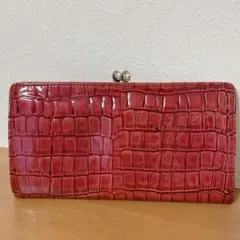 【TOPKAPI VACCHETTA】トプカピ　エナメルクロコ型押しガマ口長財布