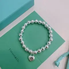 Tiffany ティファニー ハートタグ ビーズブレスレット シルバー