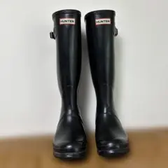美品　HUNTER ハンター オリジナル トール レイン ブーツ　バックル付き