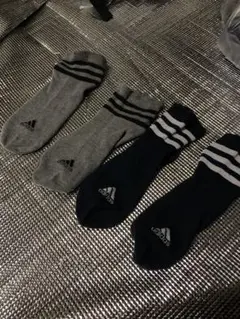 adidas ストライプソックス 2足セット