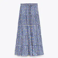 新品❤︎ZARA❤︎幾何学プリント柄スカート ミディスカート ロングスカート