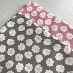 オックス　花柄　110×約50cm×2