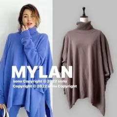 MYLAN マイラン カシミヤ ニット ポンチョ トップ サンドベージュ