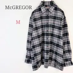 ▼マックレガー【M】チェック柄シャツ カジュアル 綿100% 着回し ポケット