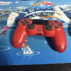 赤色 ワイヤレスコントローラー PS4