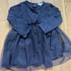 ZARA 黒のグリッター生地ワンピース